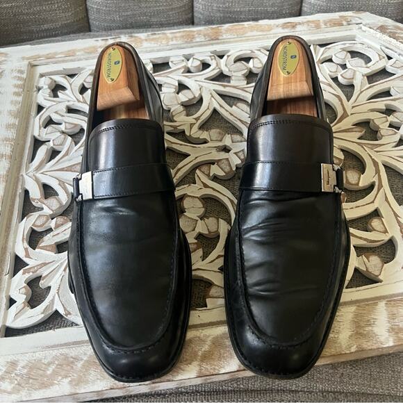 Salvatore Ferragamo Black Leather Loafers Men’s 8.5 Wide EE main image 3
